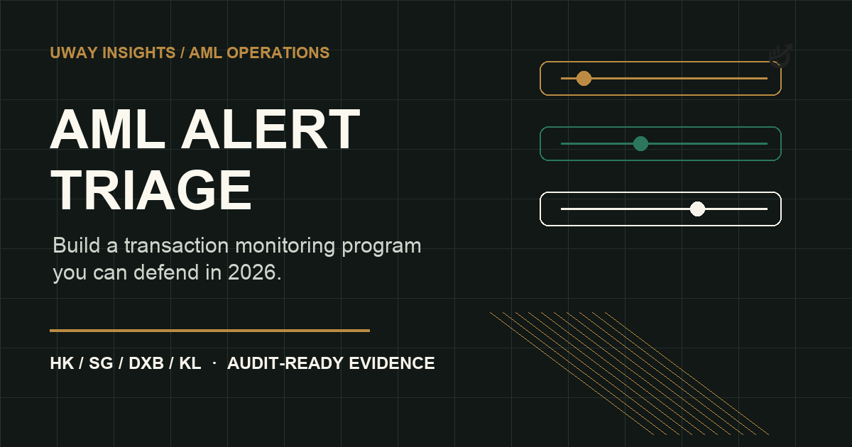AML alert triage operating framework for APAC transaction monitoring